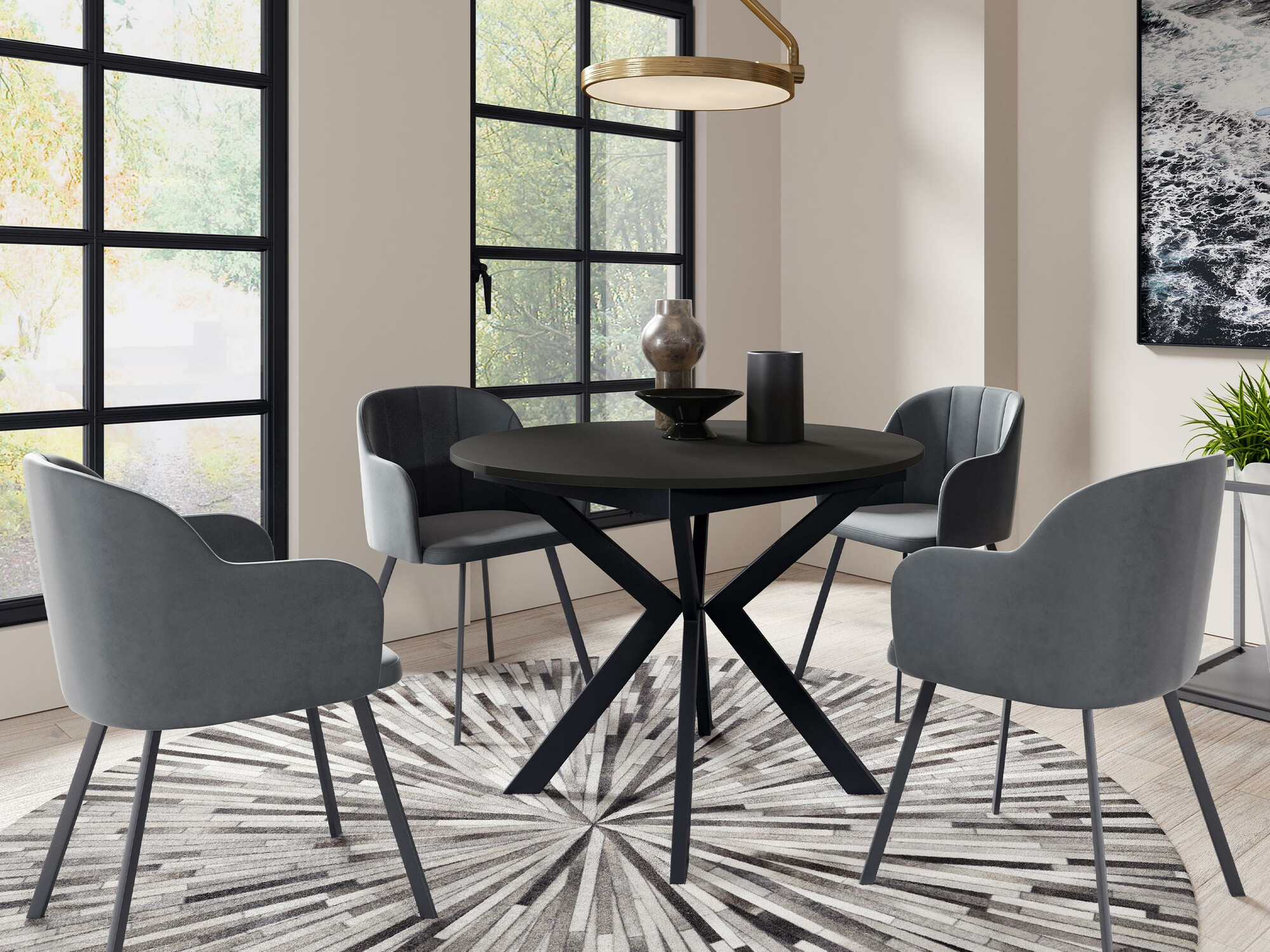 Asztal Oswego 112 (Fekete)