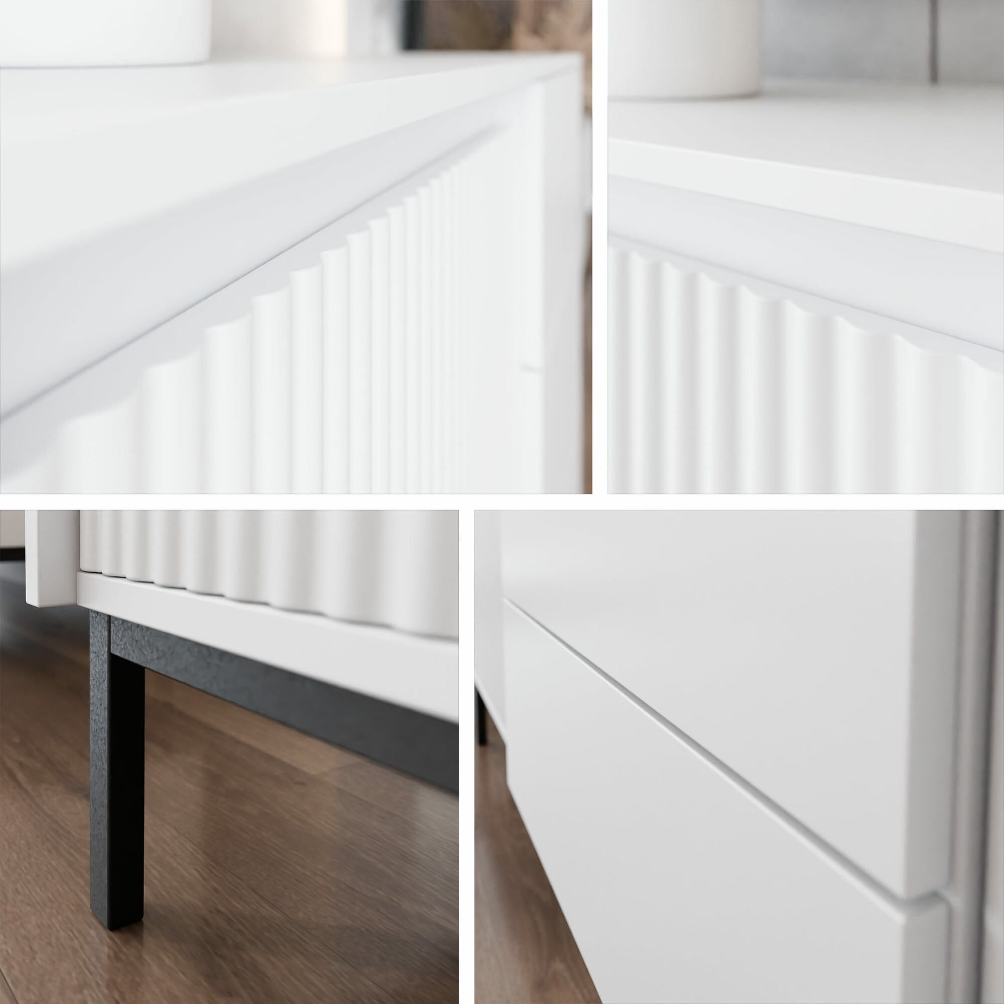 Éjjeliszekrény Comfivo Delruva 105 (Fehér)