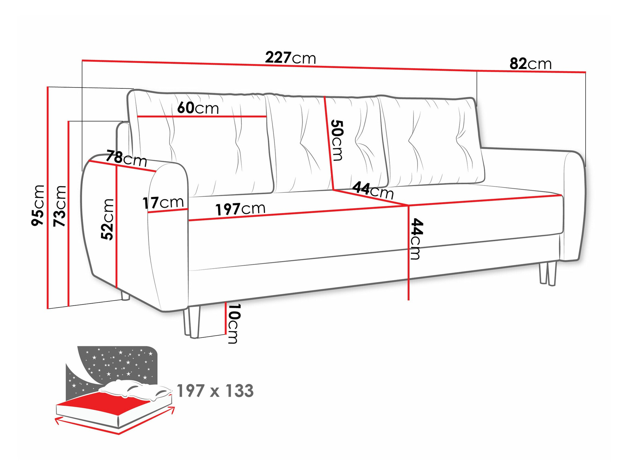 Kanapéágy Memphis 143 (Itaka 10)