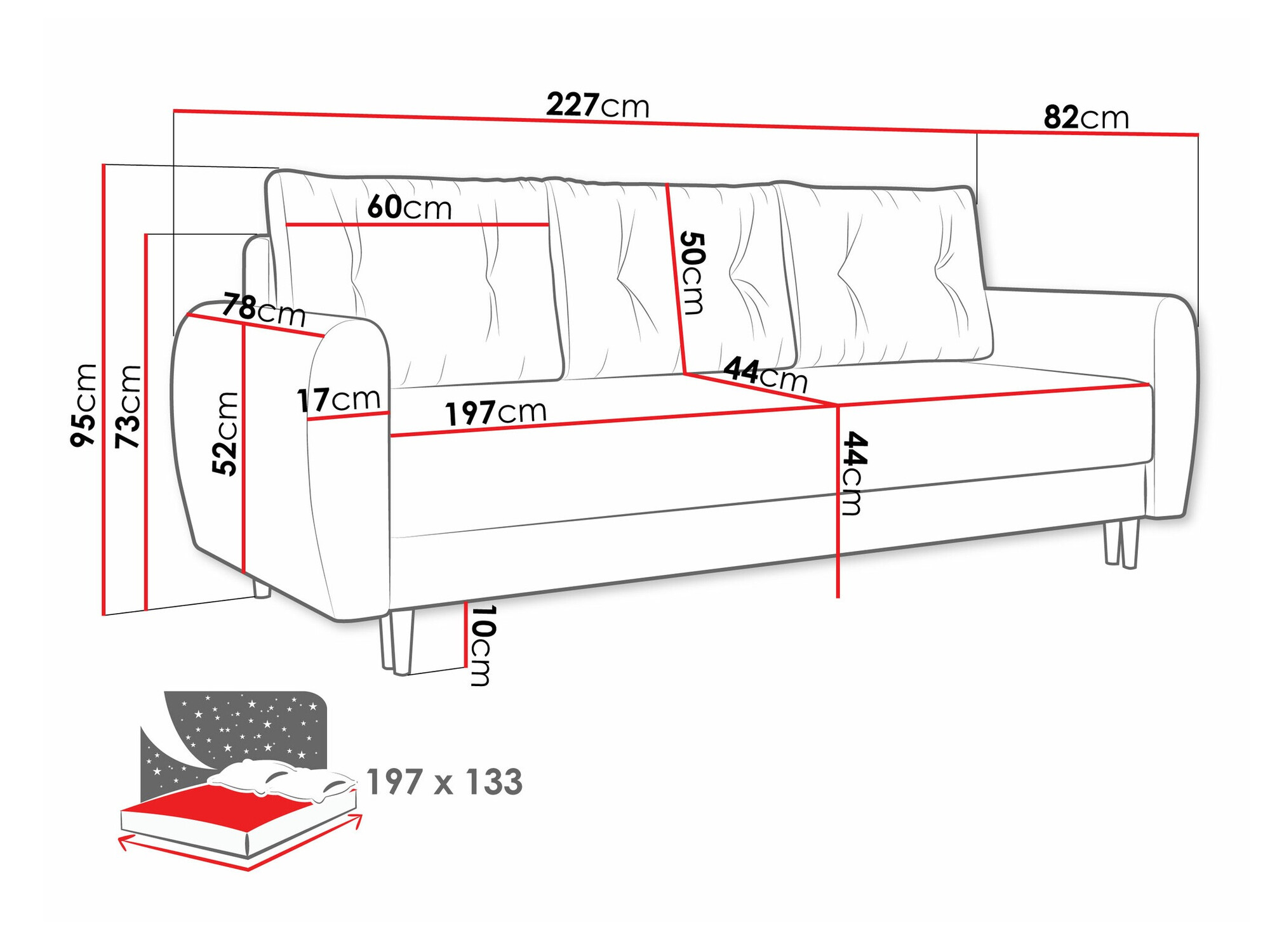 Kanapéágy Memphis 143 (Itaka 14)