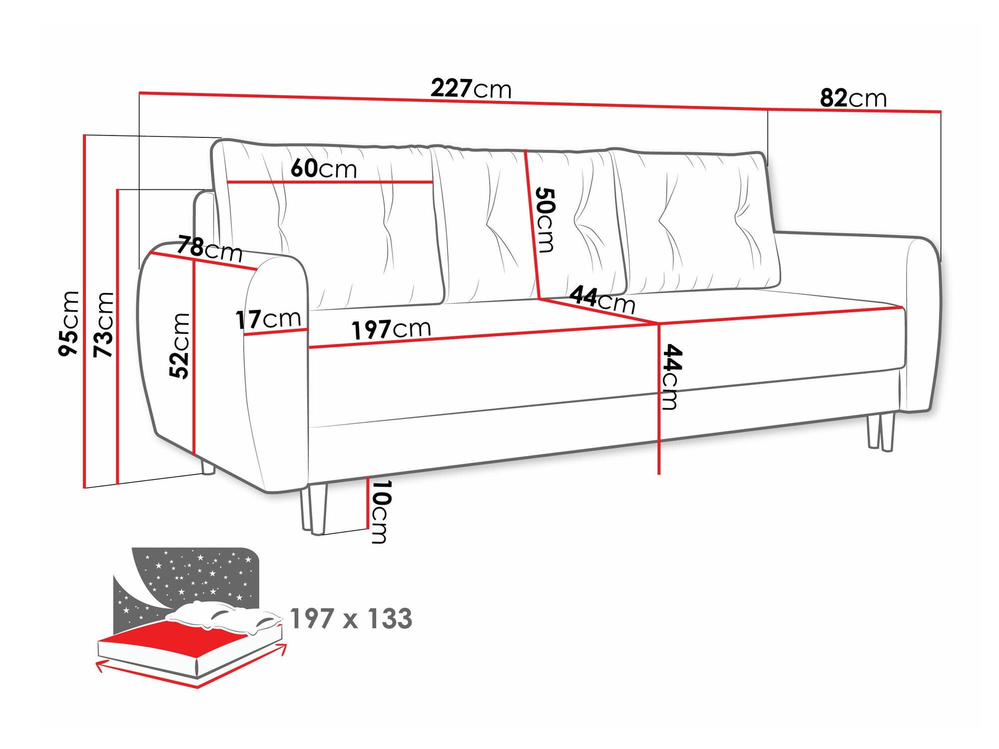 Kanapéágy Memphis 143 (Itaka 33)
