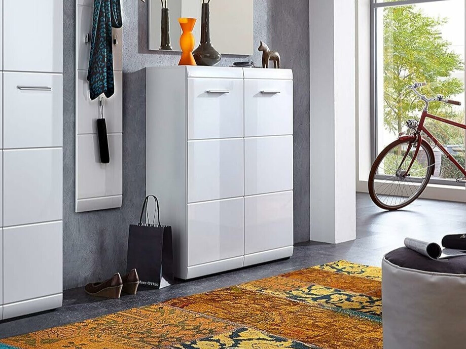 Cipőtároló Livromu 102 (Fényes fehér)