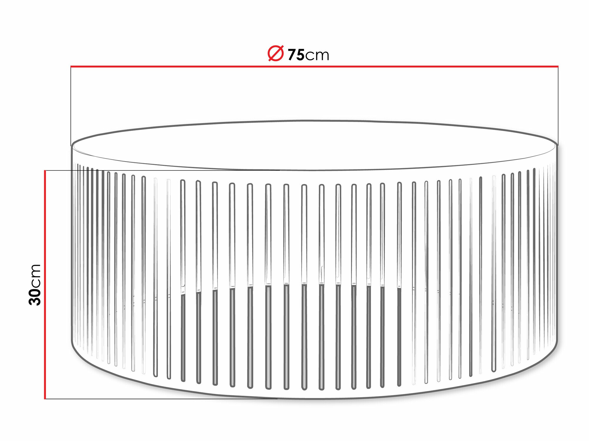Dohányzóasztal Oswego 122 (Fekete)