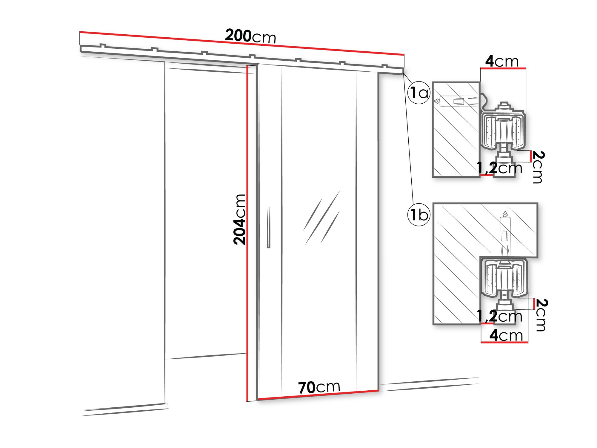 Tolóajtók Hartford 486 (Fehér)