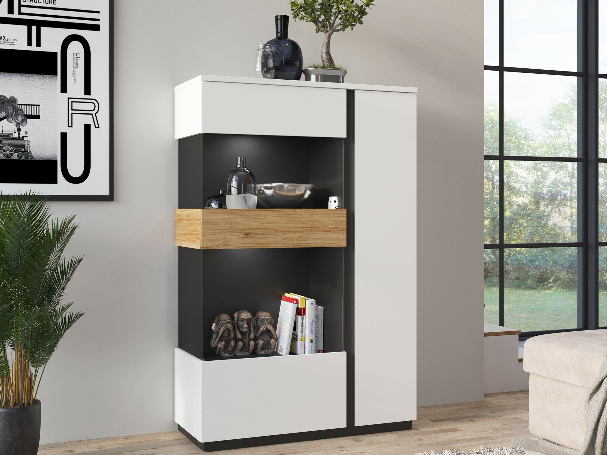 Könyvespolc Livflou 105