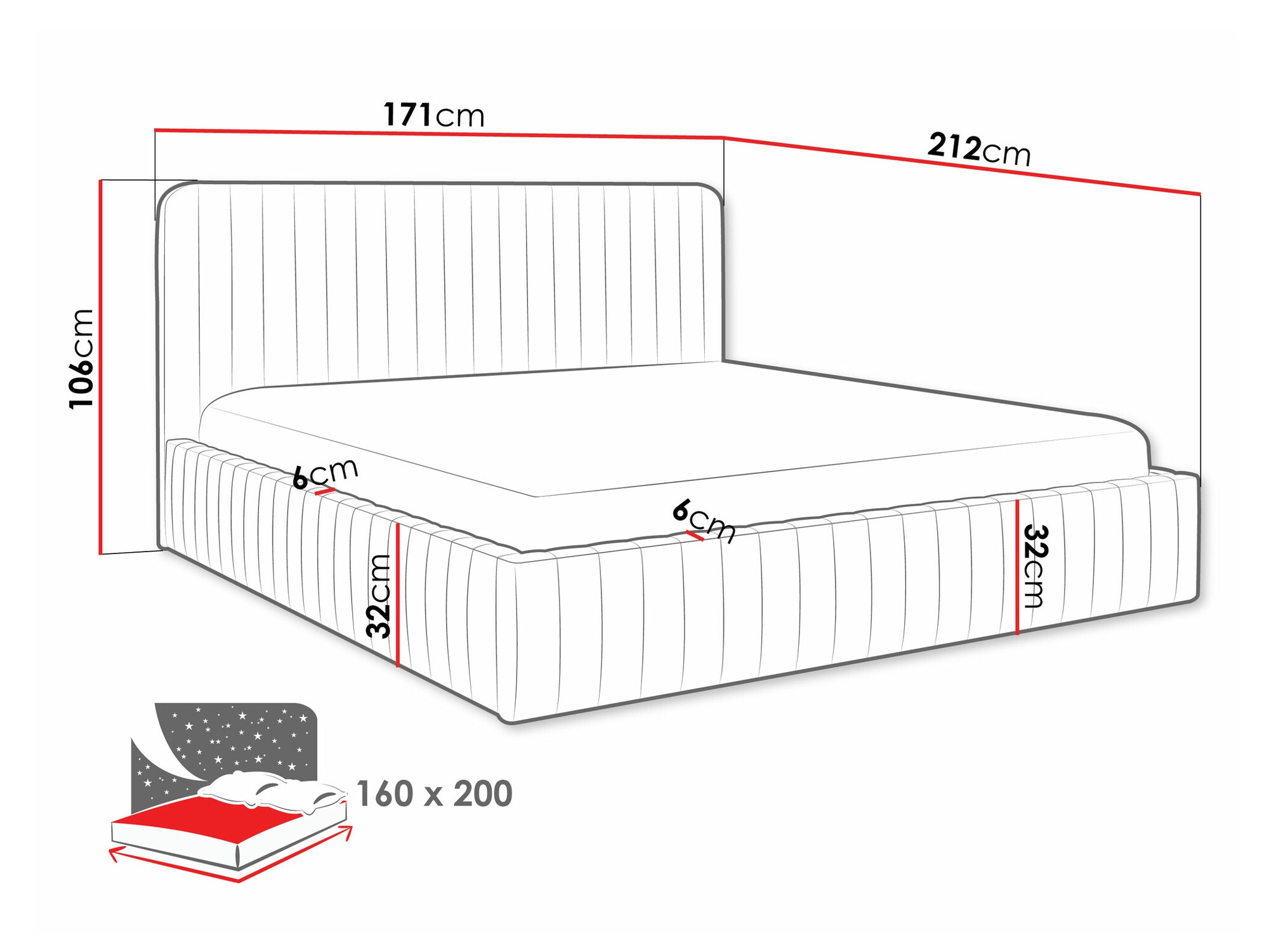 Ágy TrendyNest Caprion (Velluto 15)