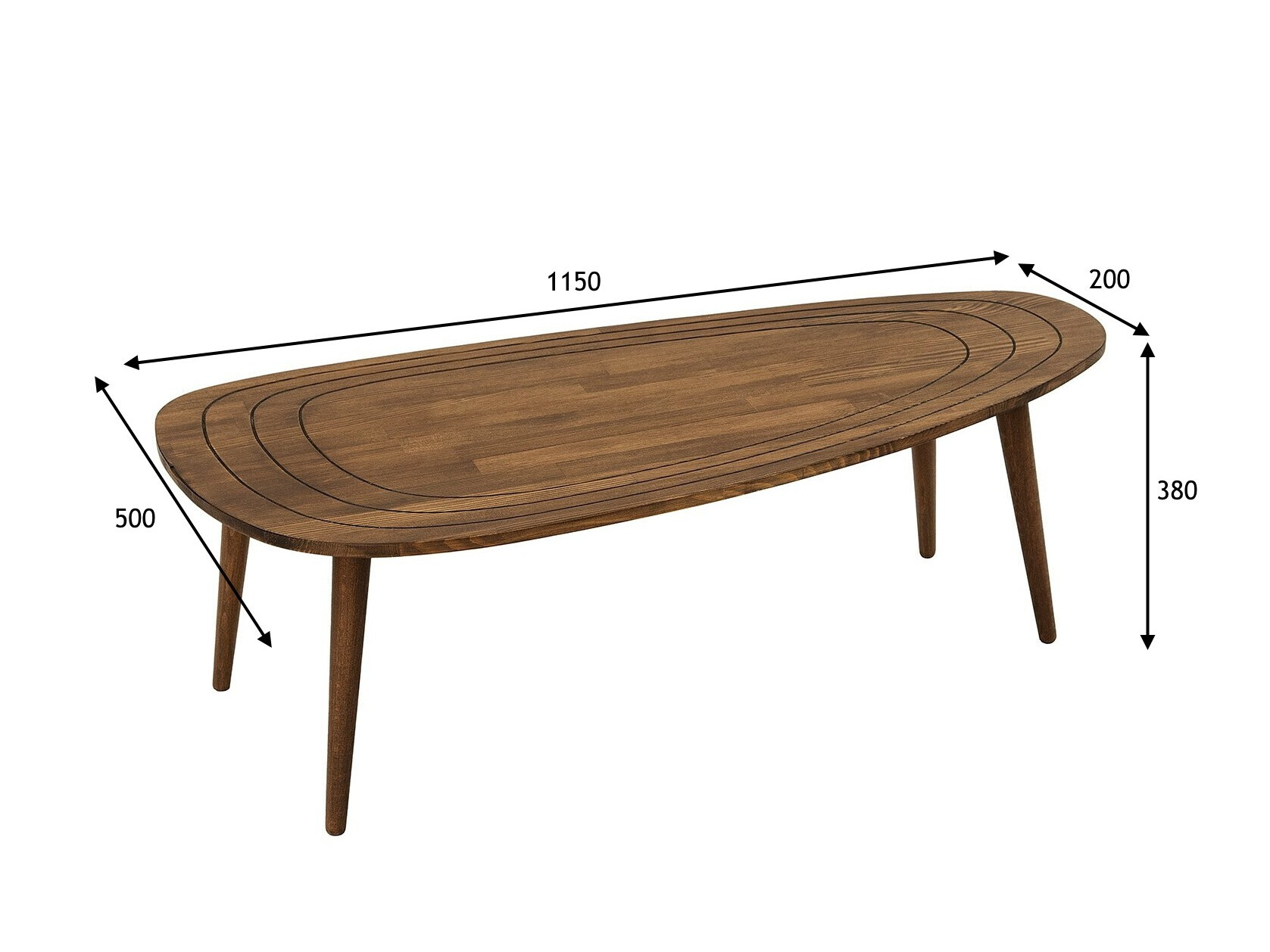 Dohányzóasztal Kailua 1155