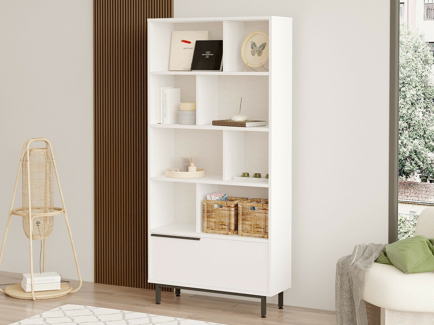 Könyvespolc Fertore 100 (Fehér)