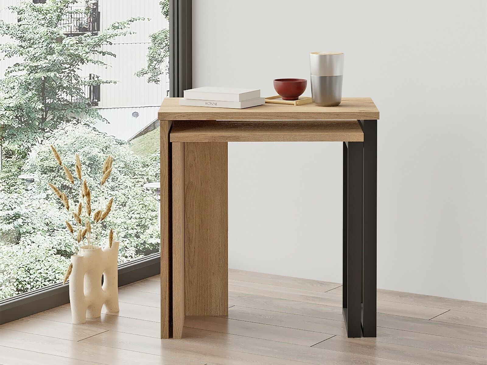 Oldalsó asztalok szett Fertore 106 (Dió)