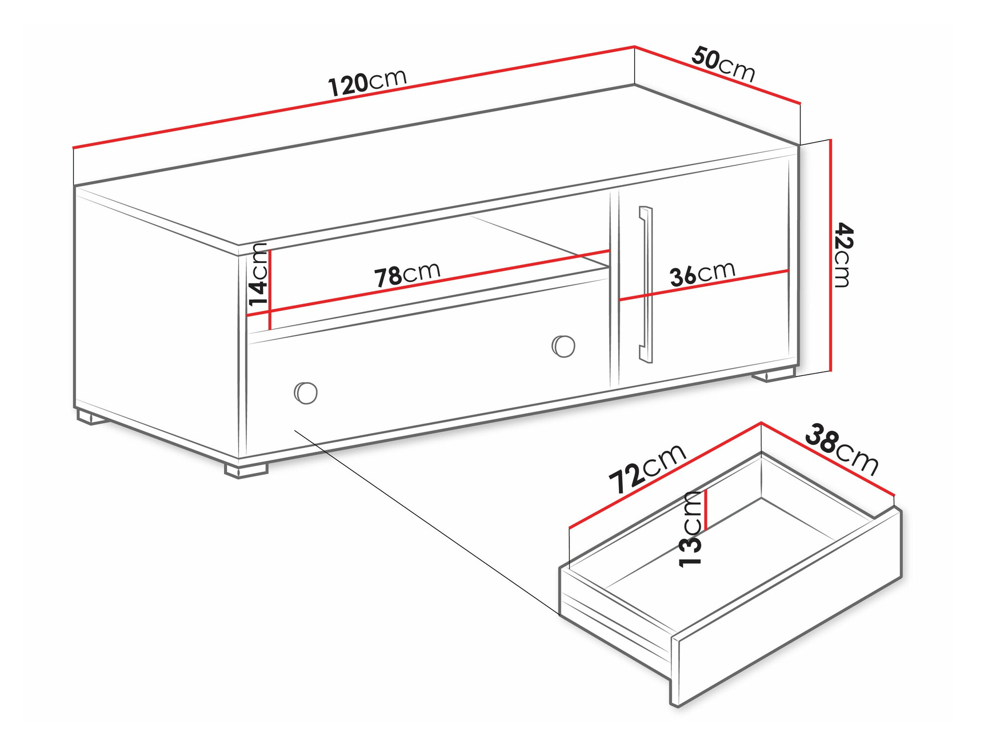 TV-állvány Omaha U122