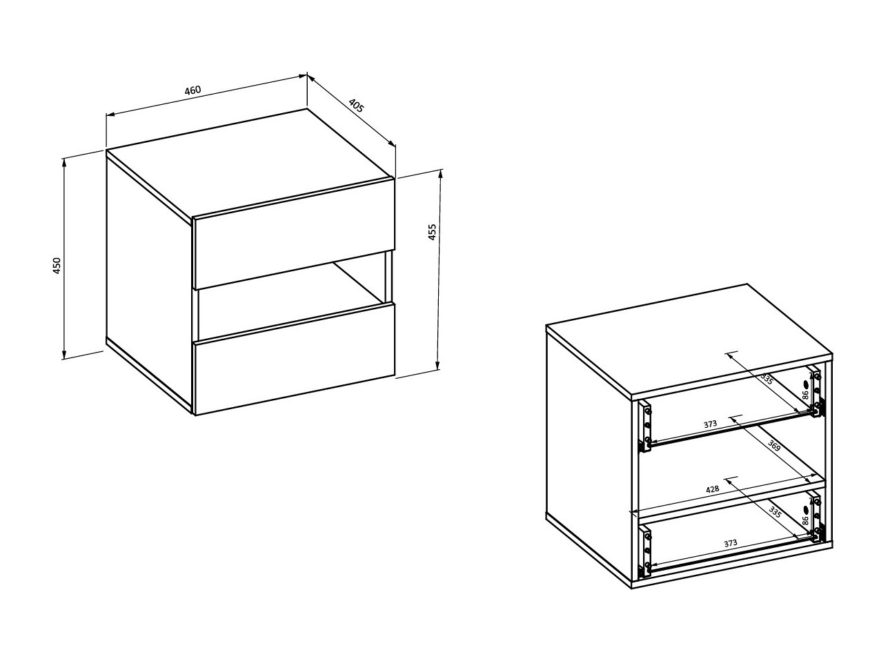 Éjjeliszekrény Vosalo 100