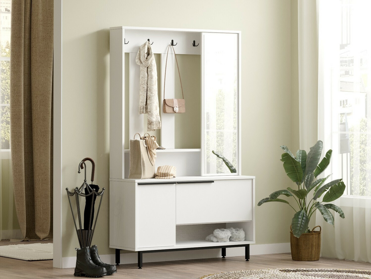 Előszoba garnitúra Fertore 110 (Fehér)