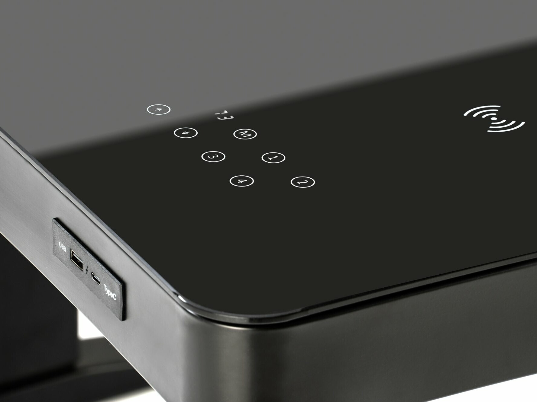 Állítható magasságú íróasztal Houston 1703 (Fekete)