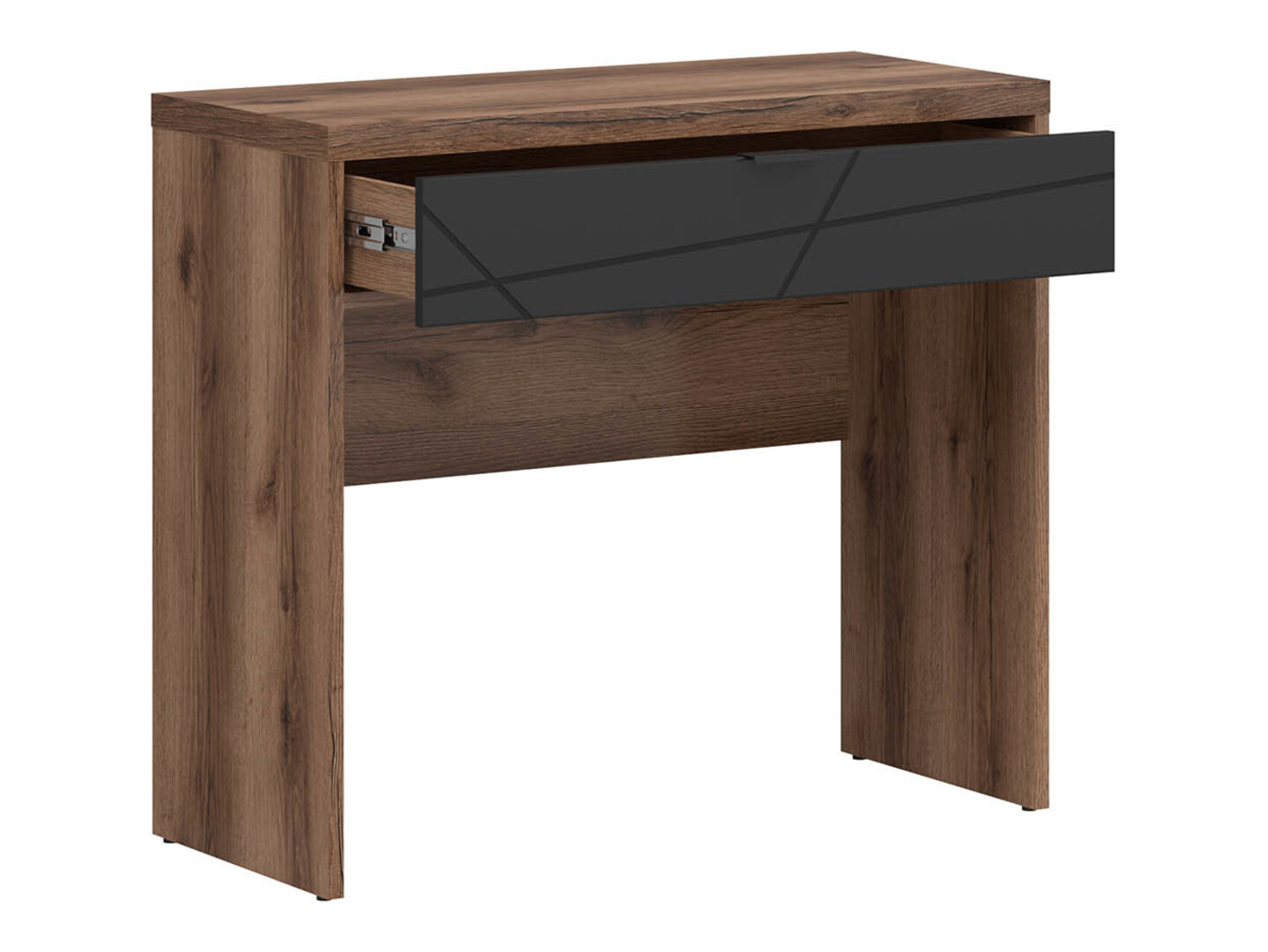 Íróasztal Fivale 121 (Sötét delanói tölgy + Matt fekete)