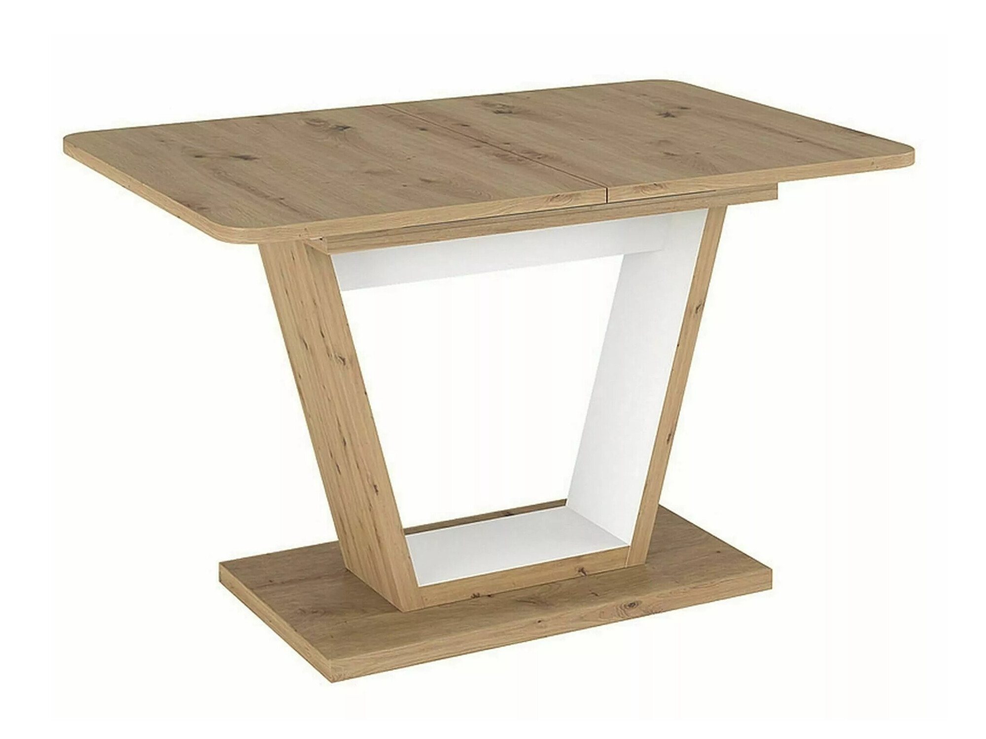 Asztal Detroit 135 (Artisan tölgy + Fehér)