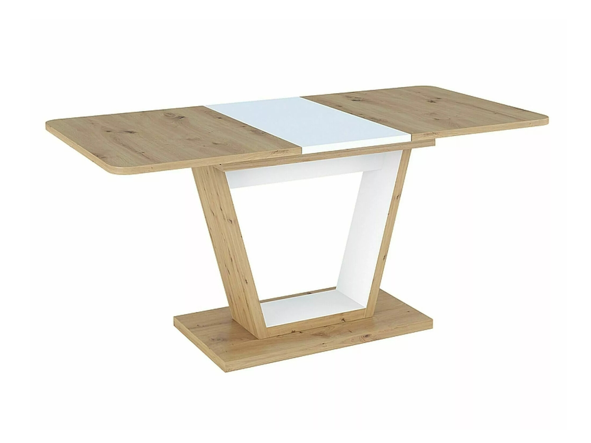 Asztal Detroit 135 (Artisan tölgy + Fehér)