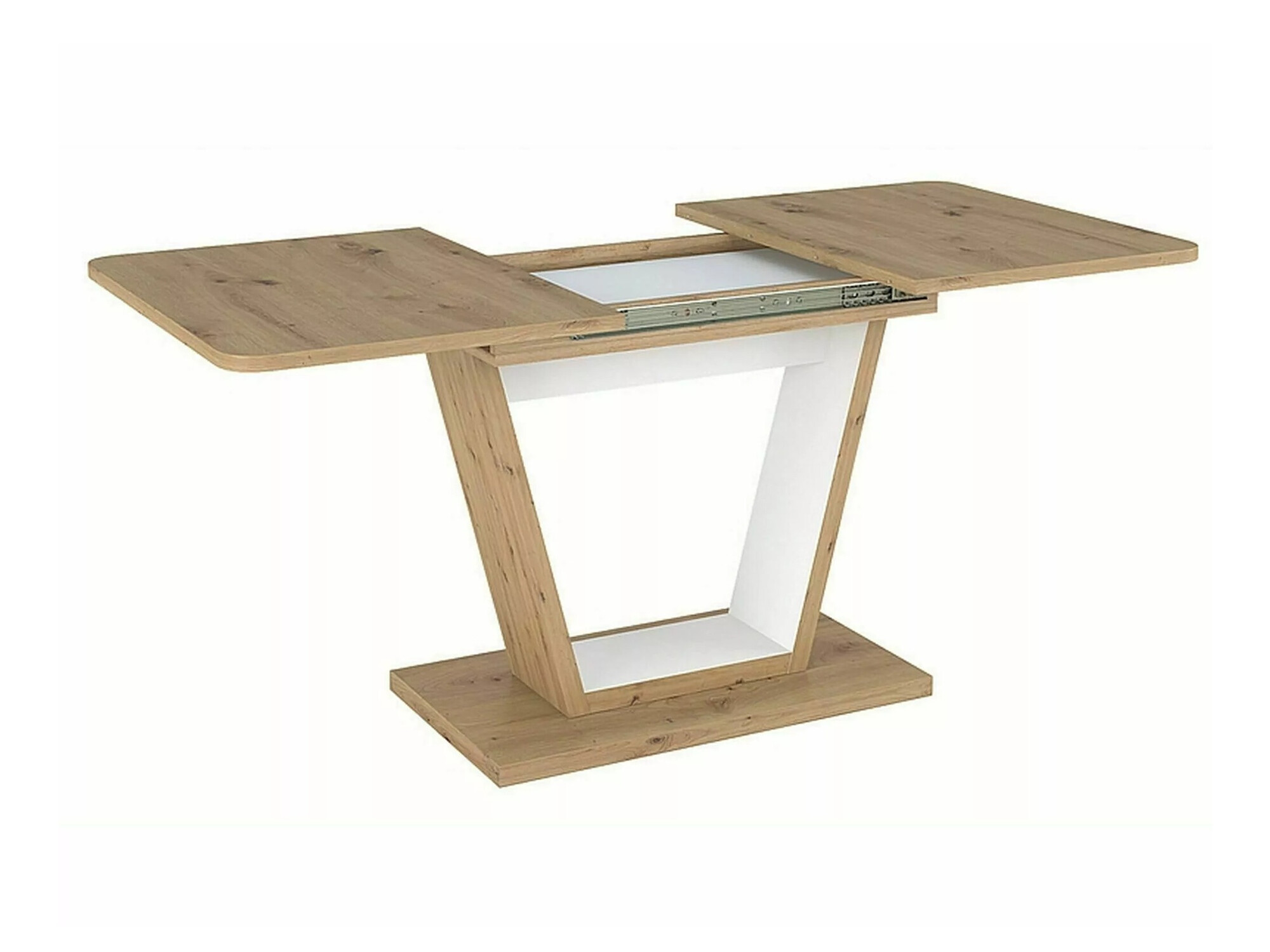 Asztal Detroit 135 (Artisan tölgy + Fehér)