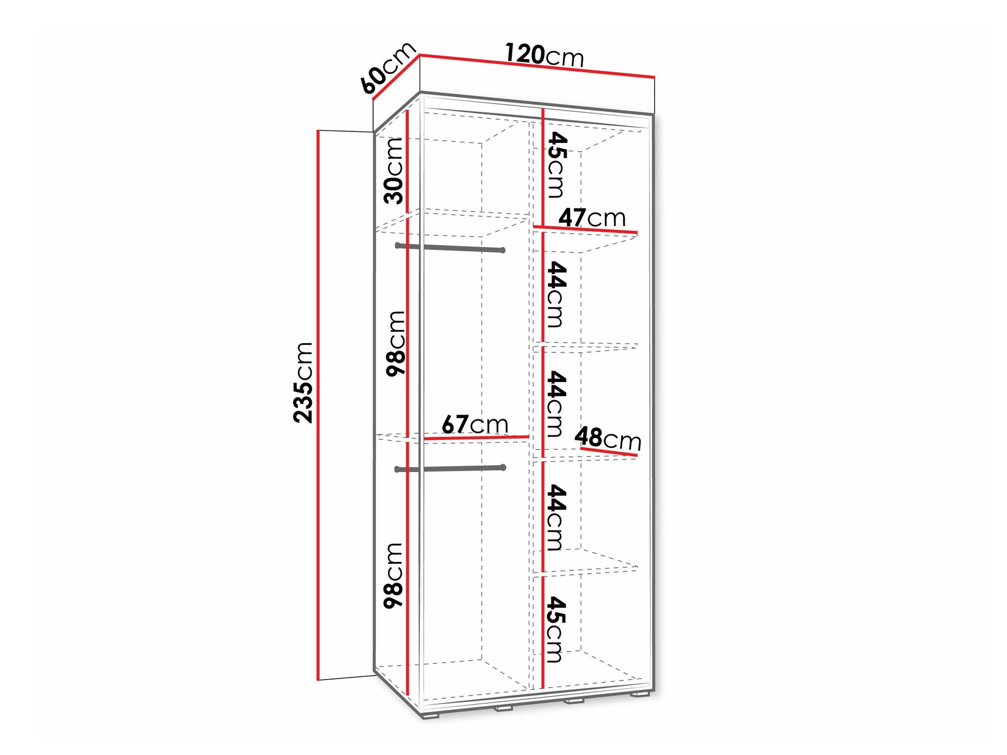 Gardróbszekrény Hartford 495