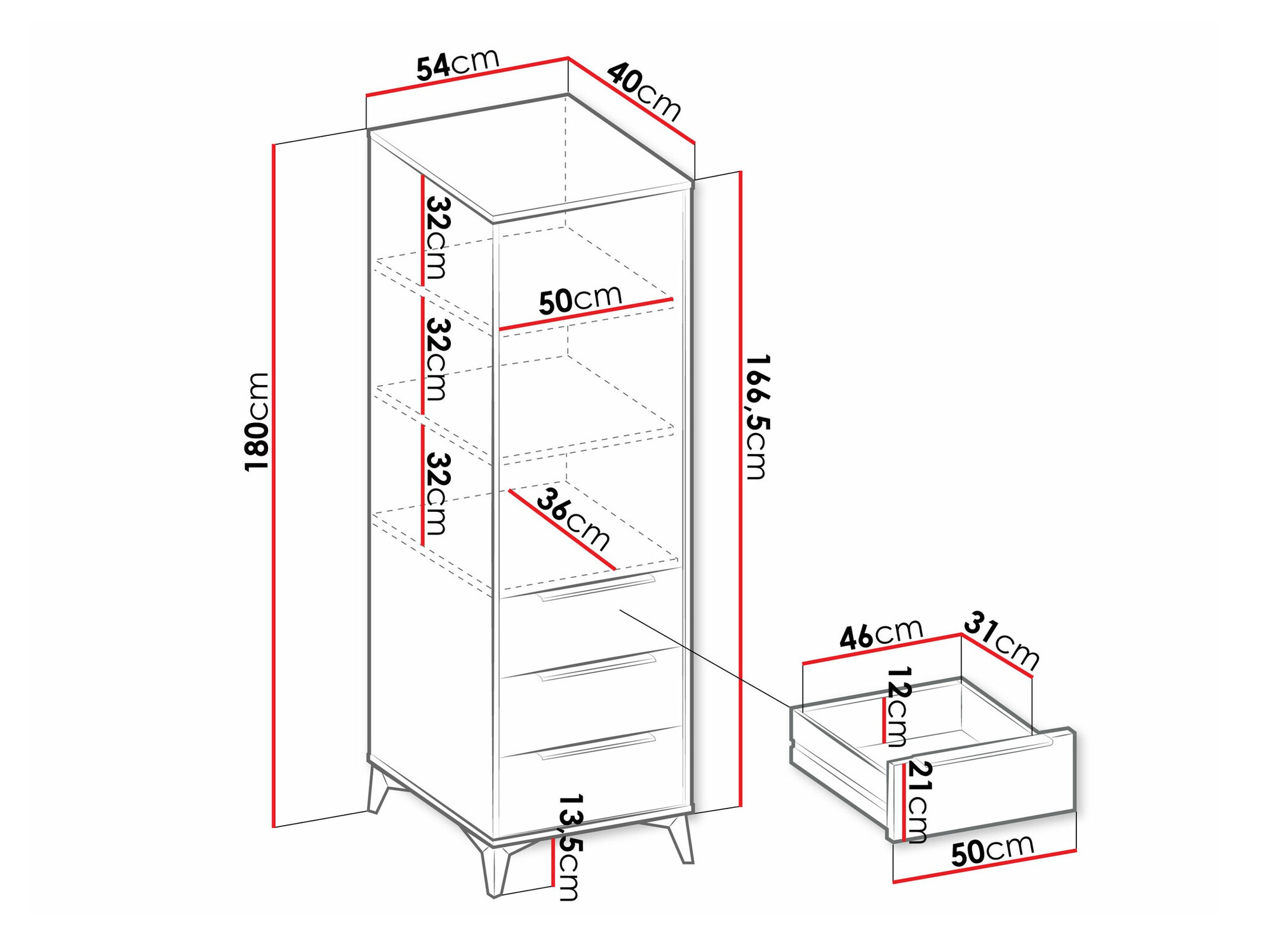 Könyvespolc Comfivo Citrus
