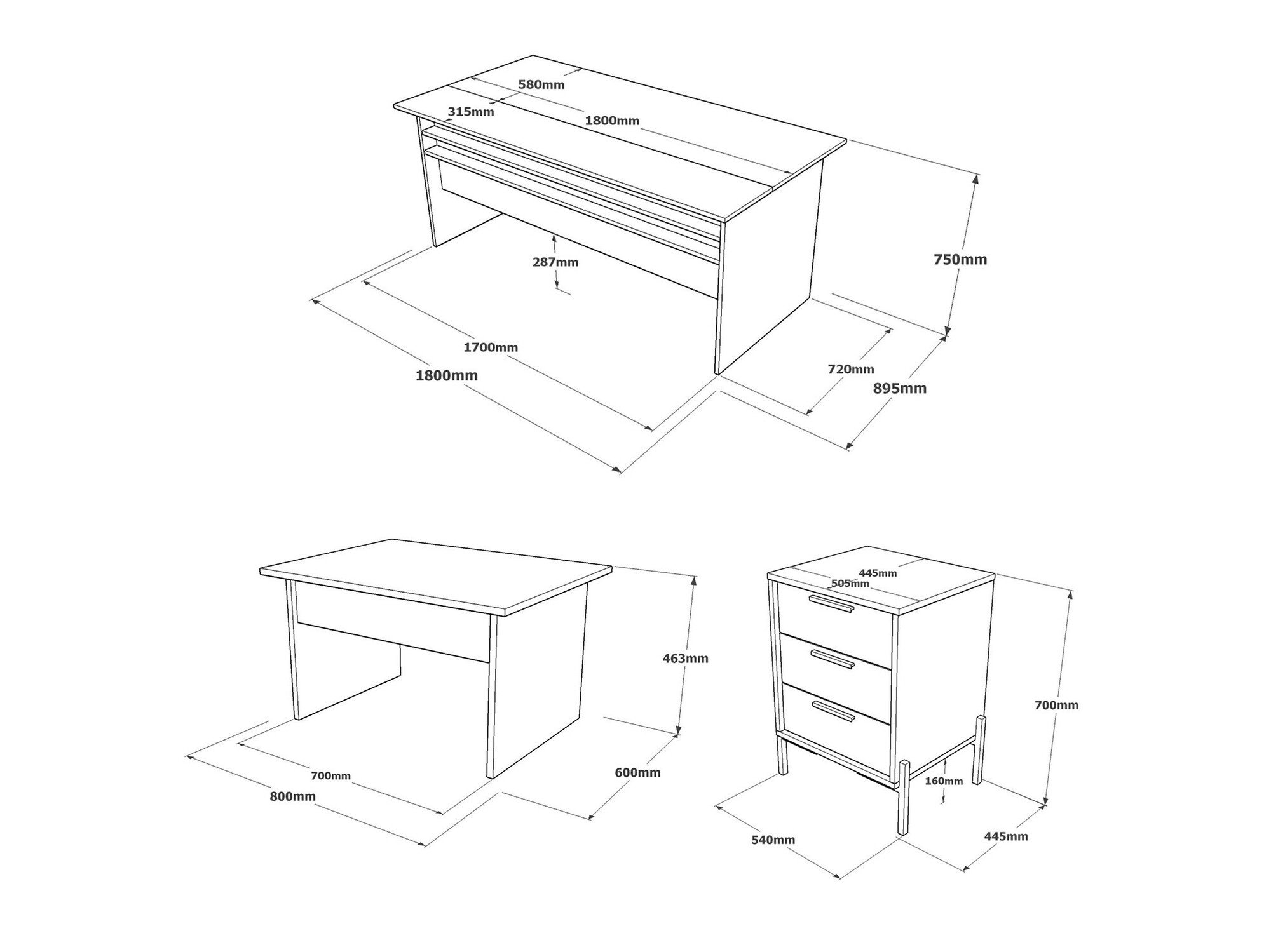 Otthoni iroda készlet Kailua 2097