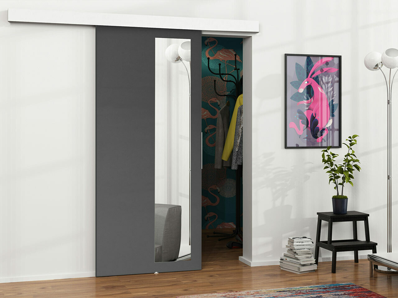 Tolóajtók Dover 128 (Antracit)