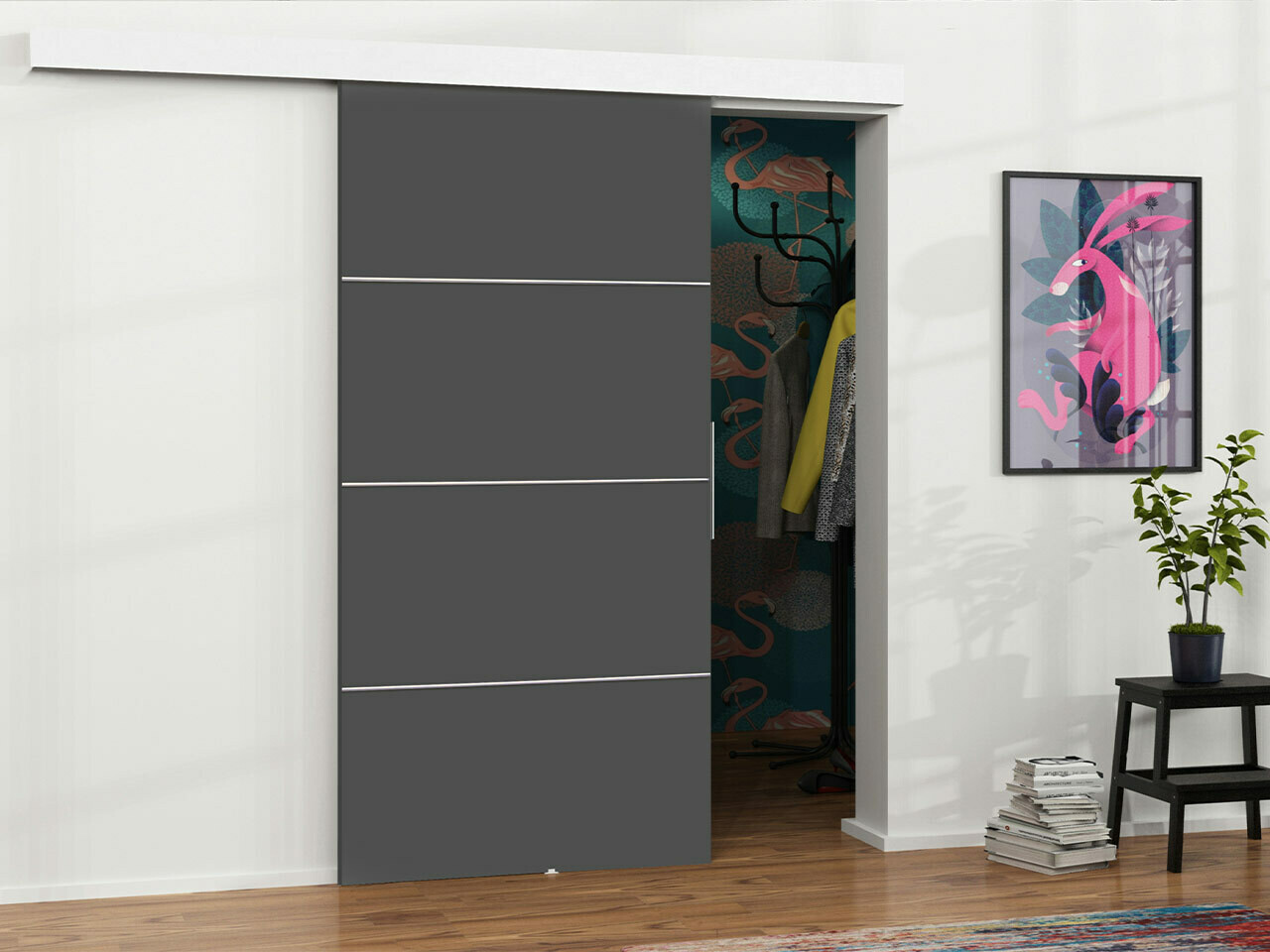 Tolóajtók Dover 144 (Antracit)