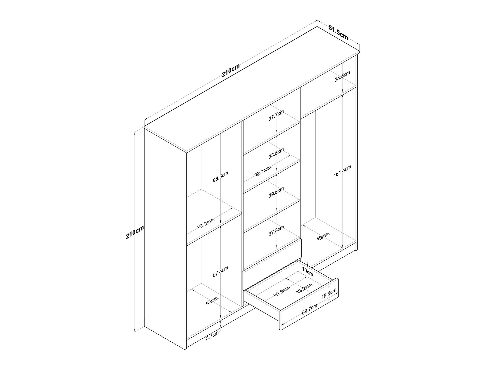 Gardróbszekrény Camlare 102