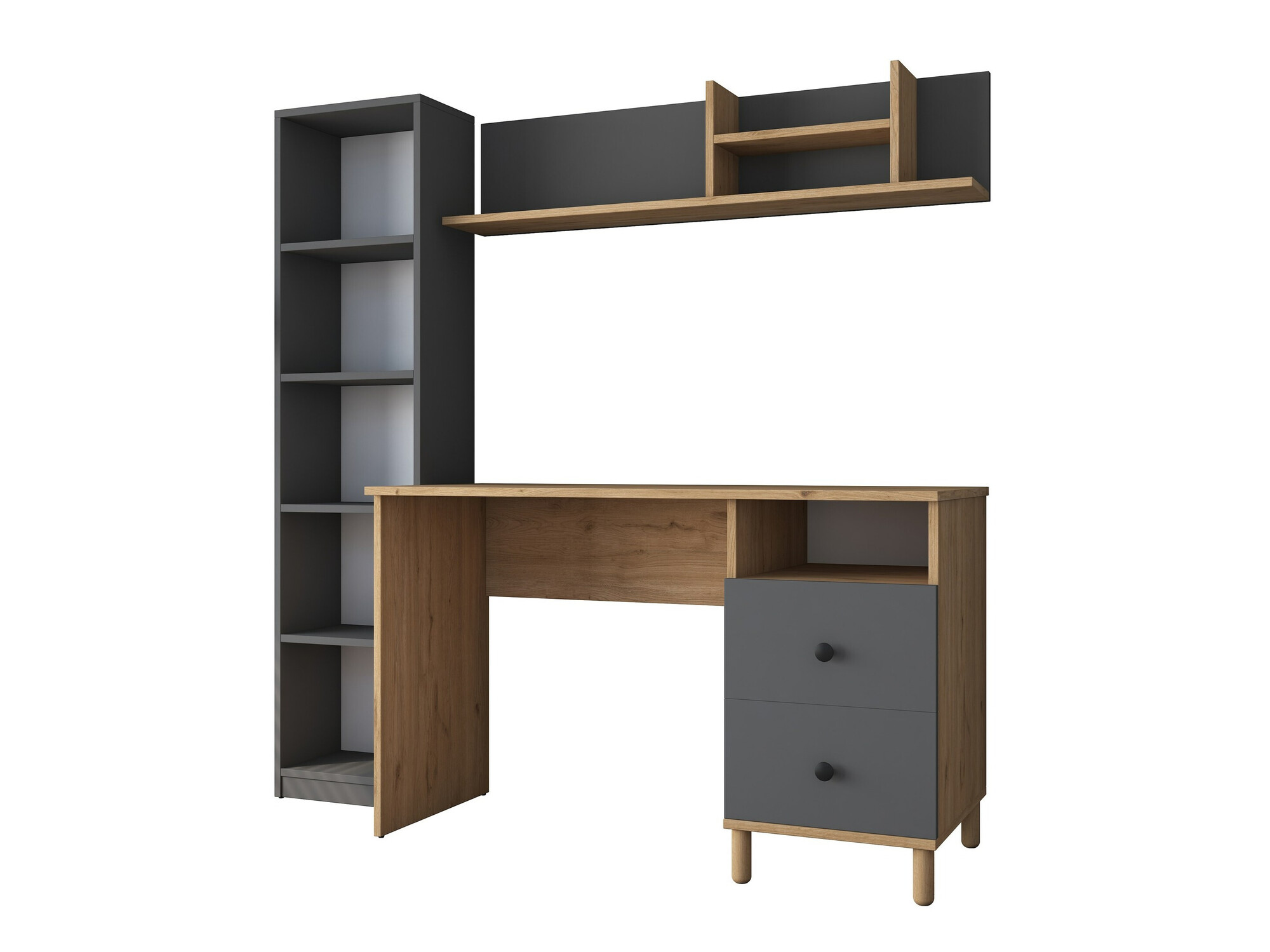 Otthoni iroda készlet Catdelu 107 (Dió + Antracit)