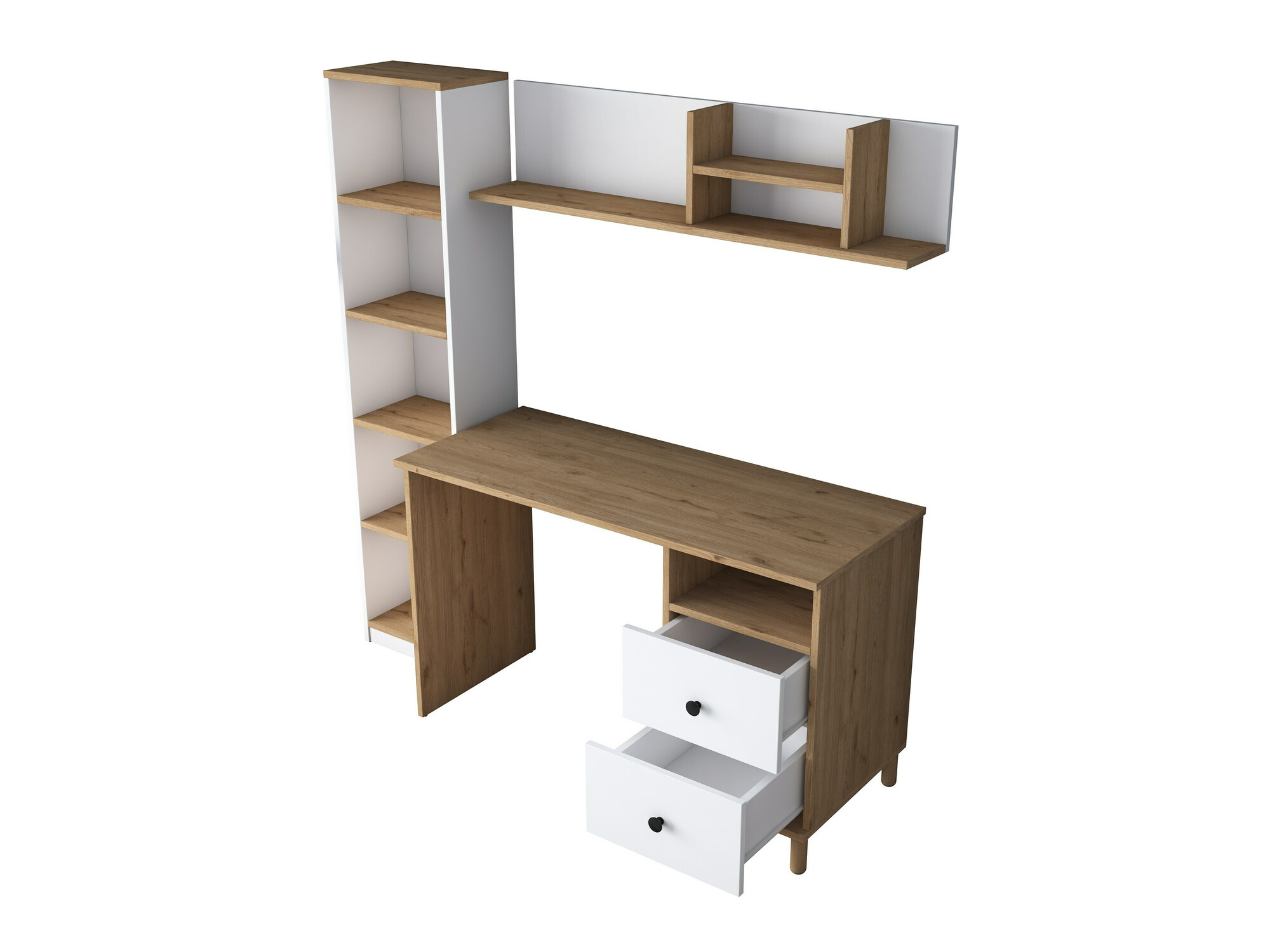 Otthoni iroda készlet Catdelu 107 (Dió + Fehér)