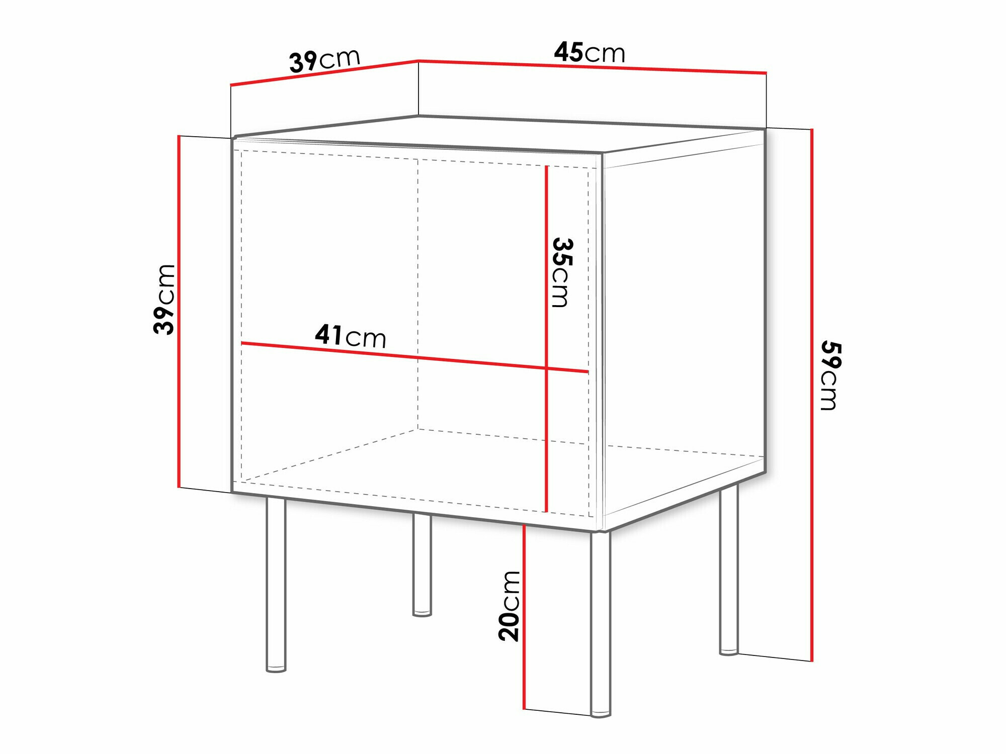 Éjjeliszekrény szett Monciru 104 (Fehér)