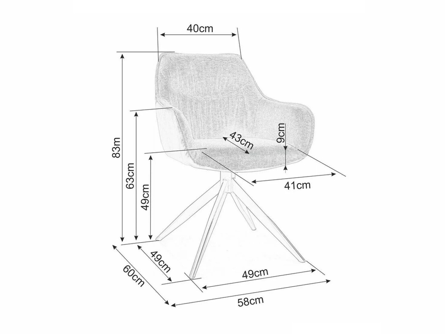 Szék Detroit 143 (Khaki)