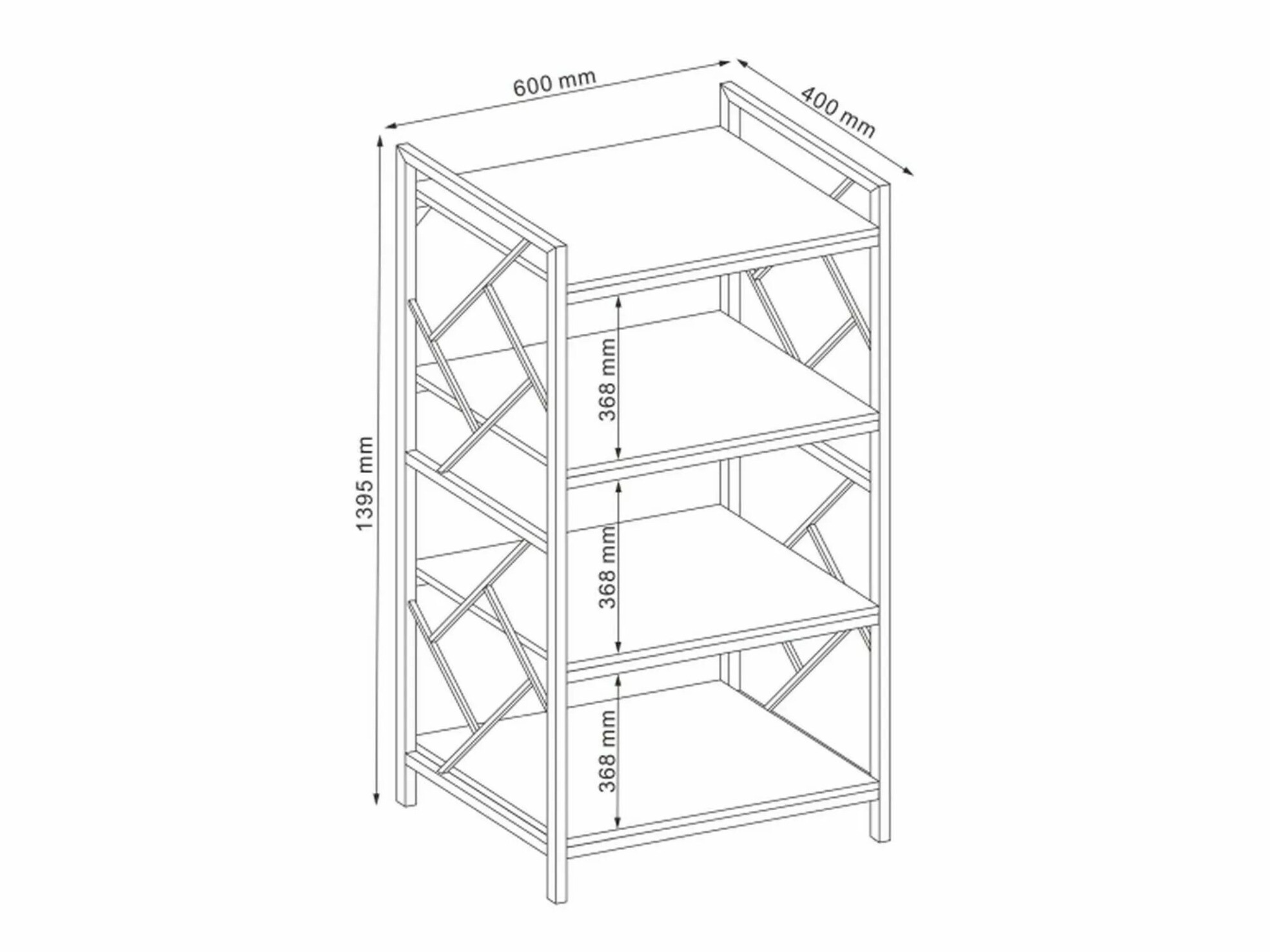 Könyvespolc Detroit 195