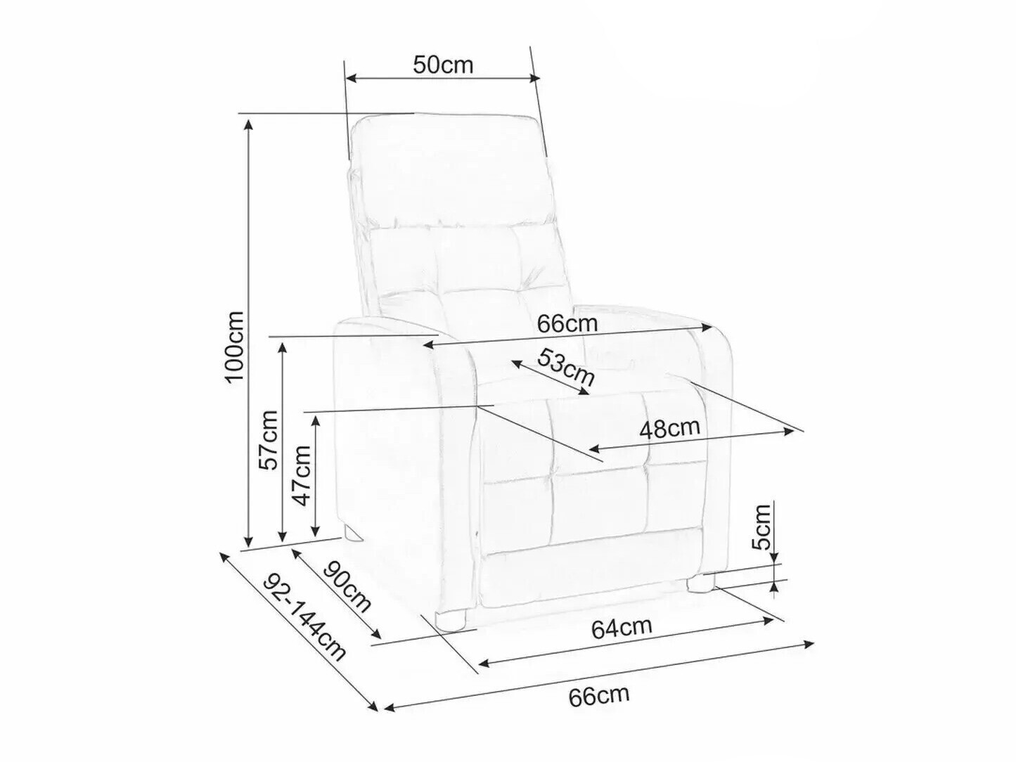 Relax fotelágy Detroit 197 (Világosbarna)