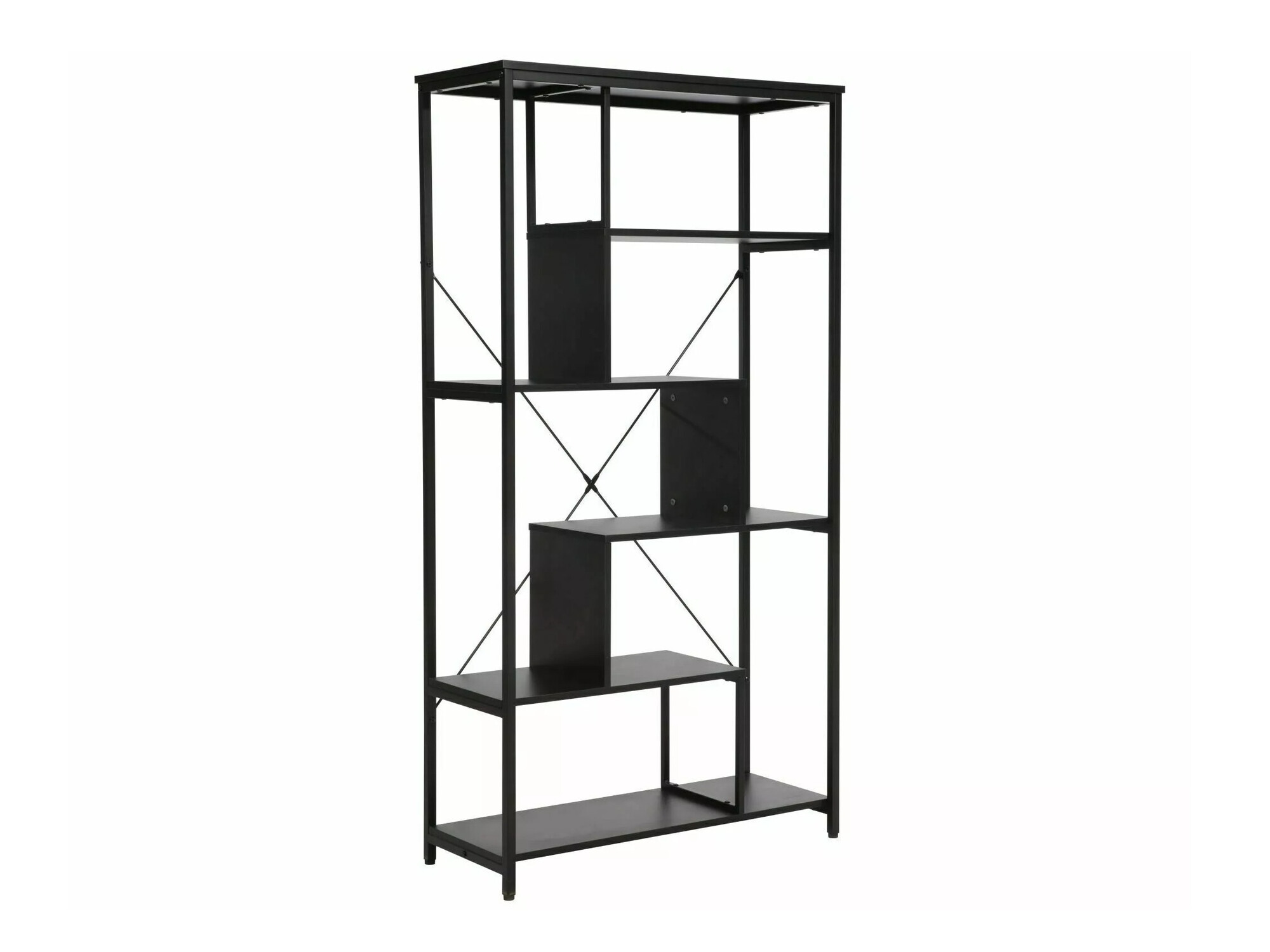 Könyvespolc Detroit 234 (Fekete)