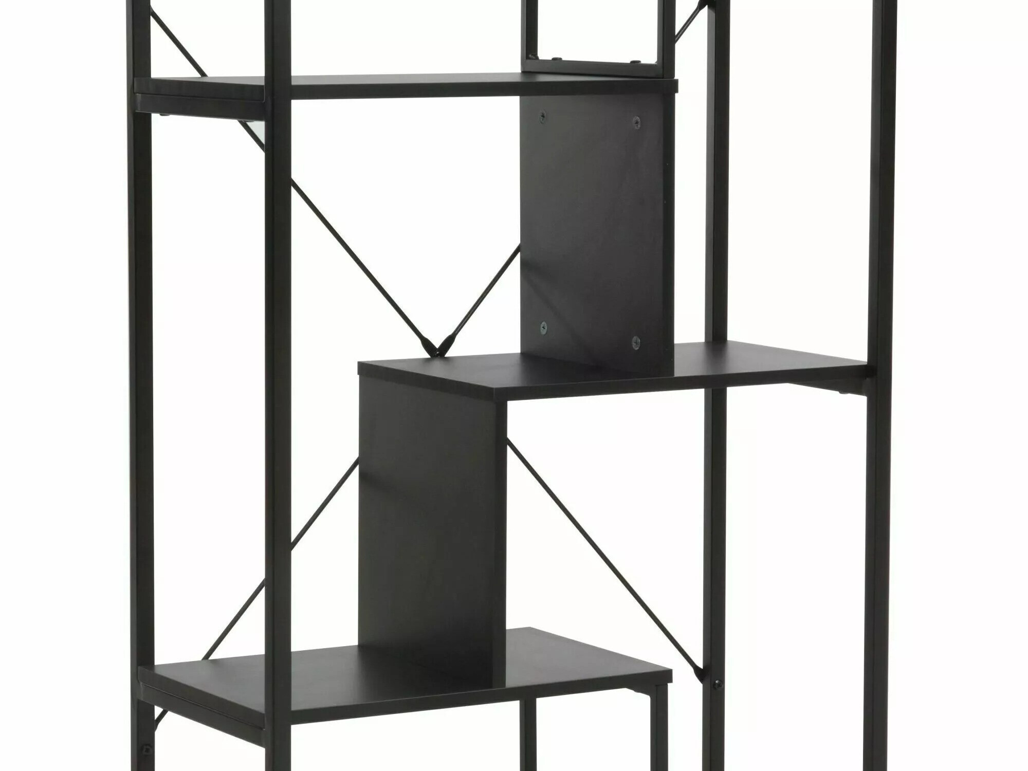 Könyvespolc Detroit 234 (Fekete)