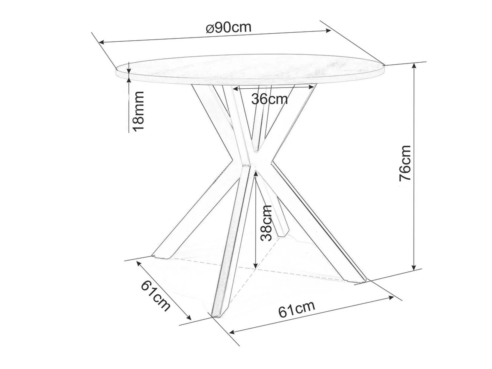 Asztal Detroit 280 (Tölgy)