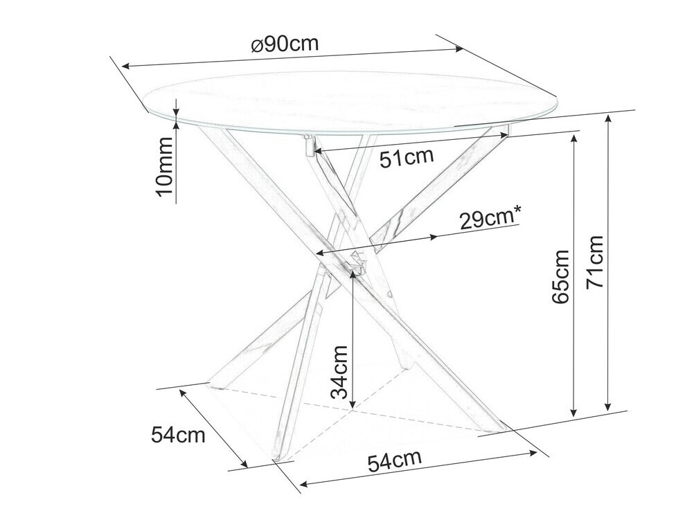 Asztal Detroit 375 (Aranysárga)