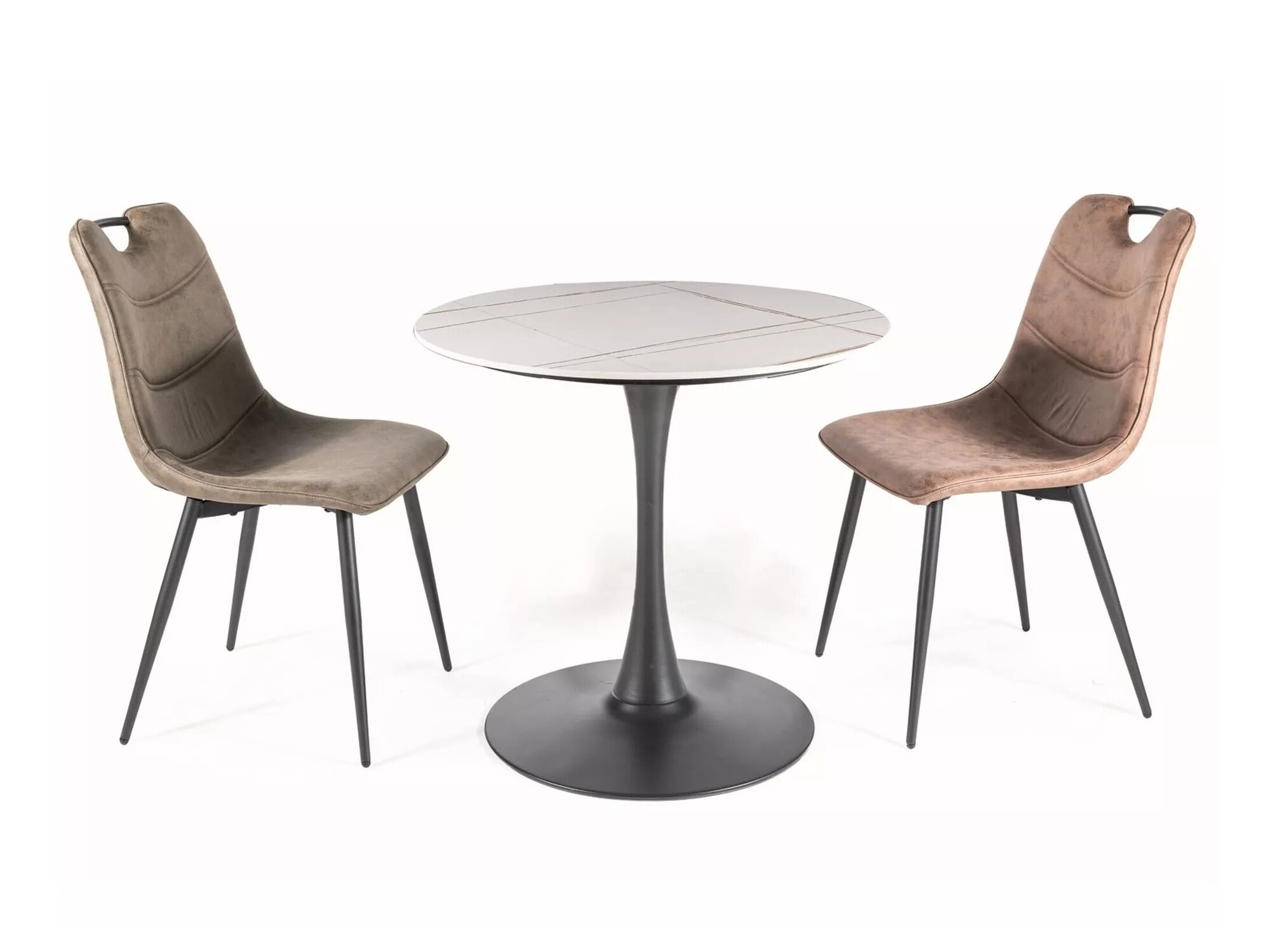 Asztal Detroit 377 (Fekete + Fehér márvány)