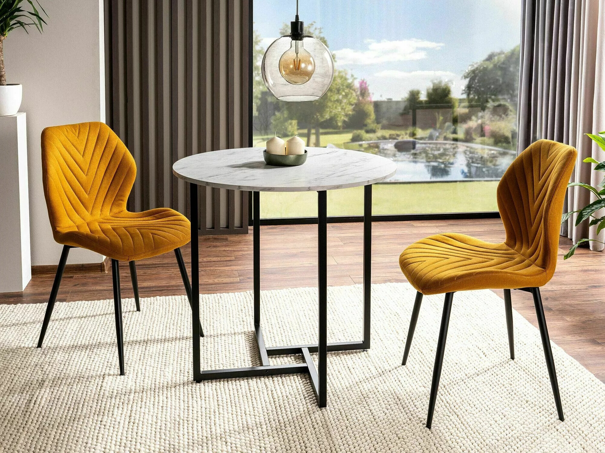 Asztal Detroit 386 (Fehér márvány)