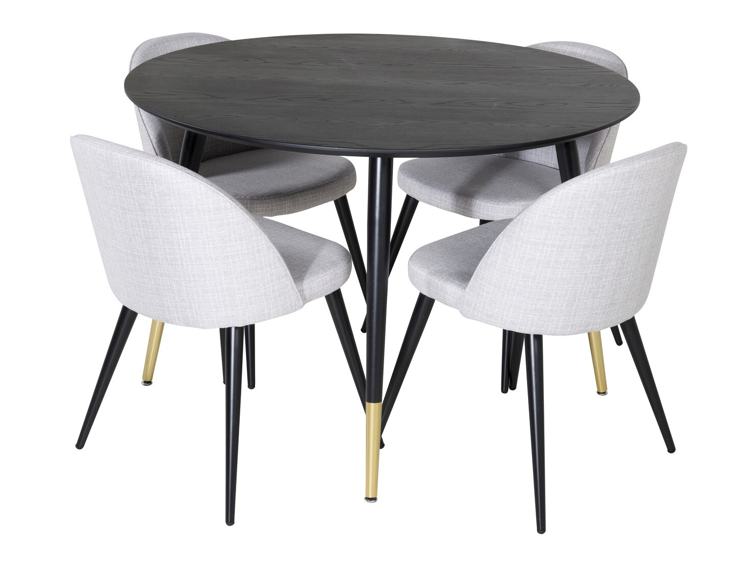 Étkezőgarnitúra Dallas 1191 (Világosszürke + Fekete)