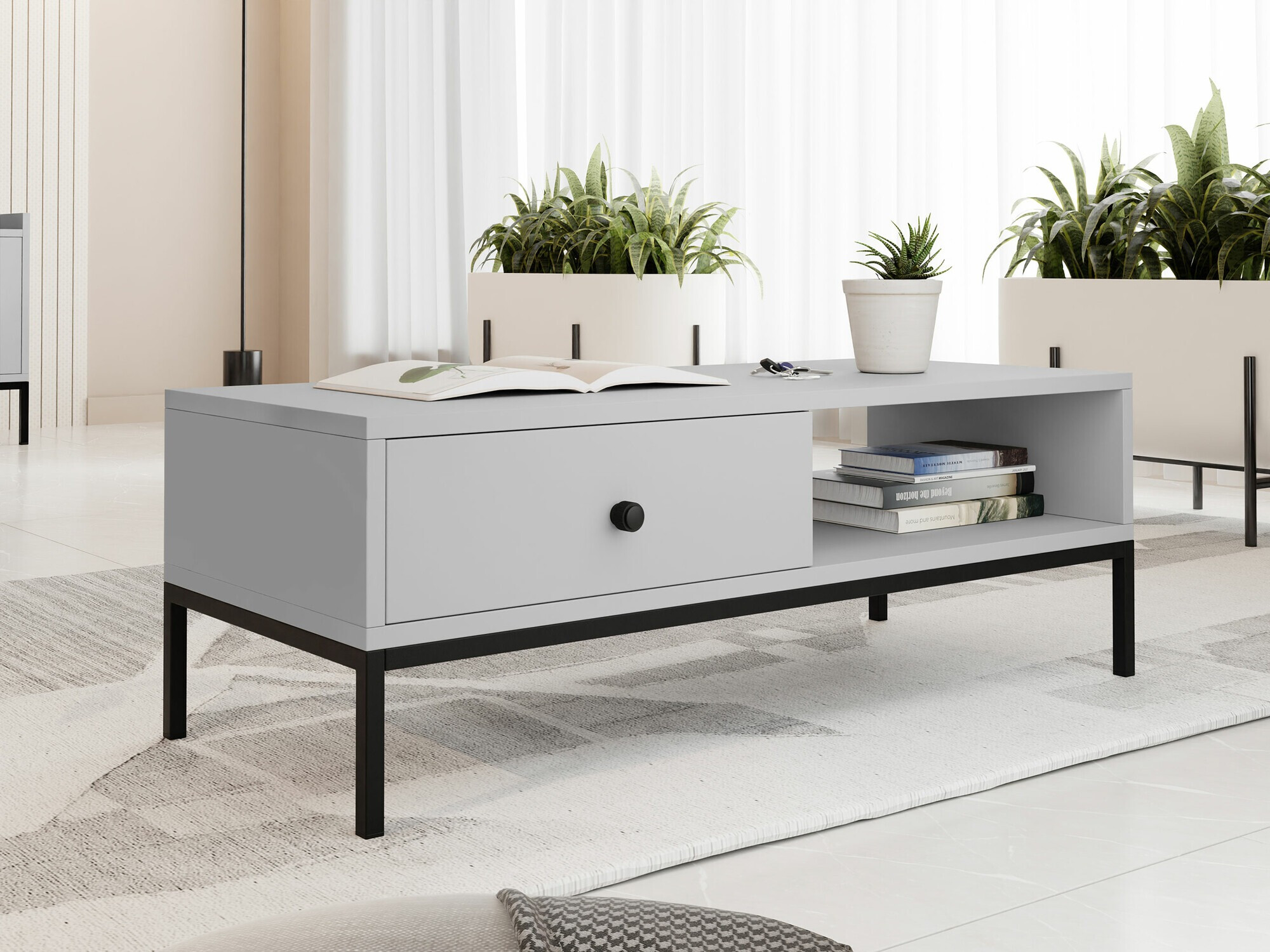 Dohányzóasztal Comfivo Etmore 102 (Szürke)