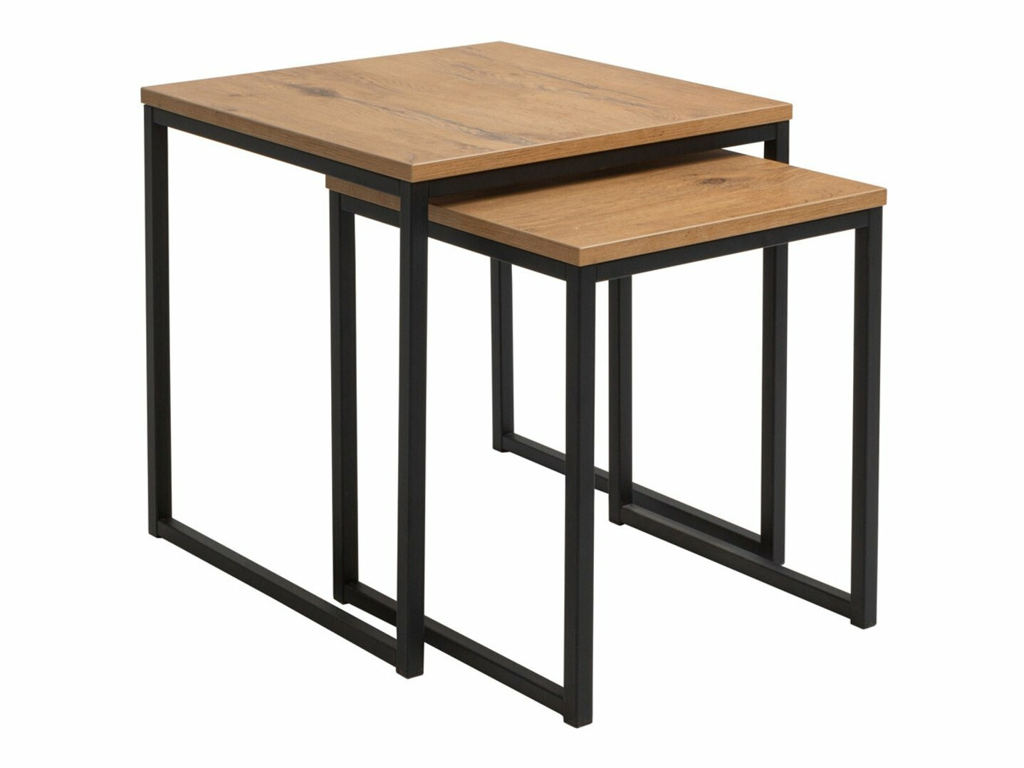 Dohányzóasztal szett Boston 256 (Lándzsa tölgy + Fekete)