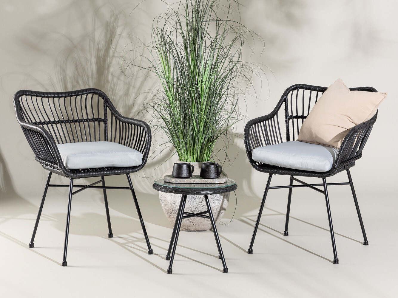 Erkélybútor-készlet Dallas 3117 (Fekete)