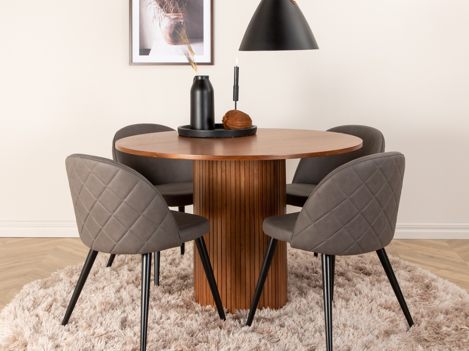 Étkezőgarnitúra Dallas 3071 (Szürke + Fekete)