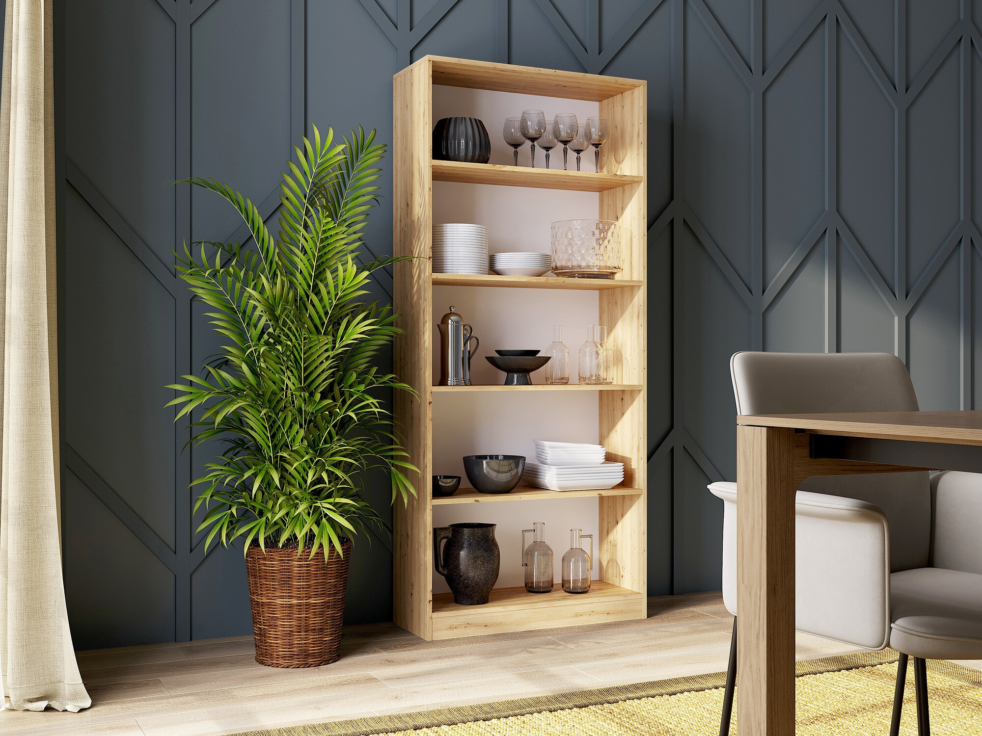 Könyvespolc Mandeville 253 (Artisan tölgy)