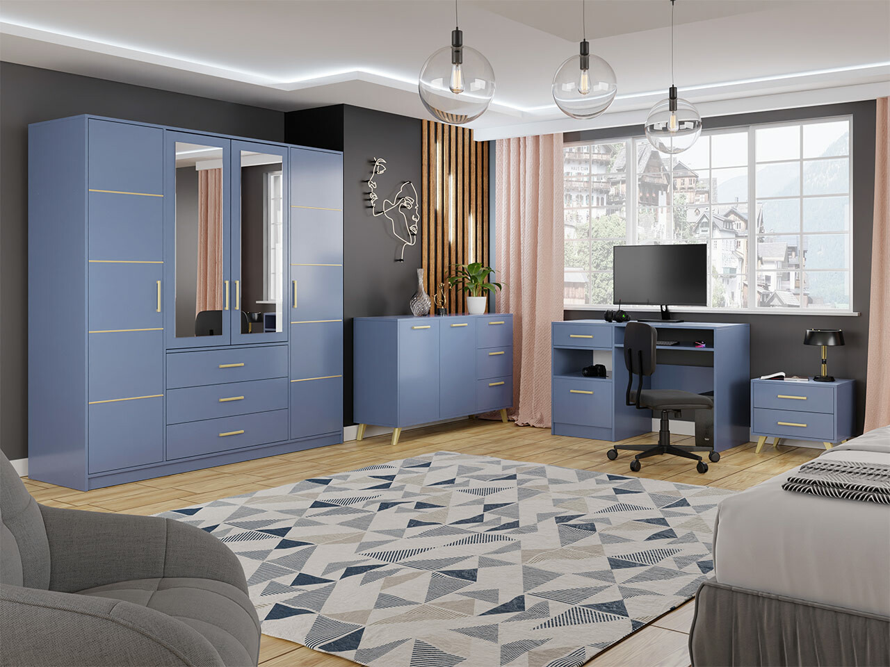 Bútorkészlet Rosa I (Kék)