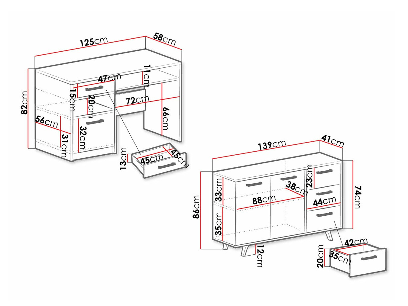 Bútorkészlet Rosa (Lila)
