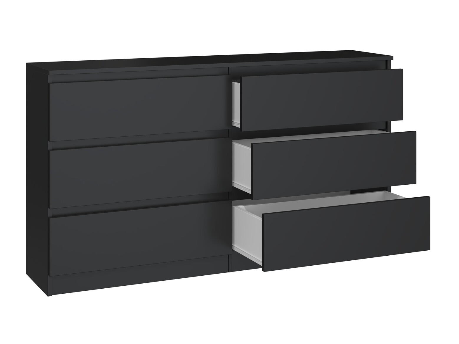 Komód Elbvelu 102 (Fekete)