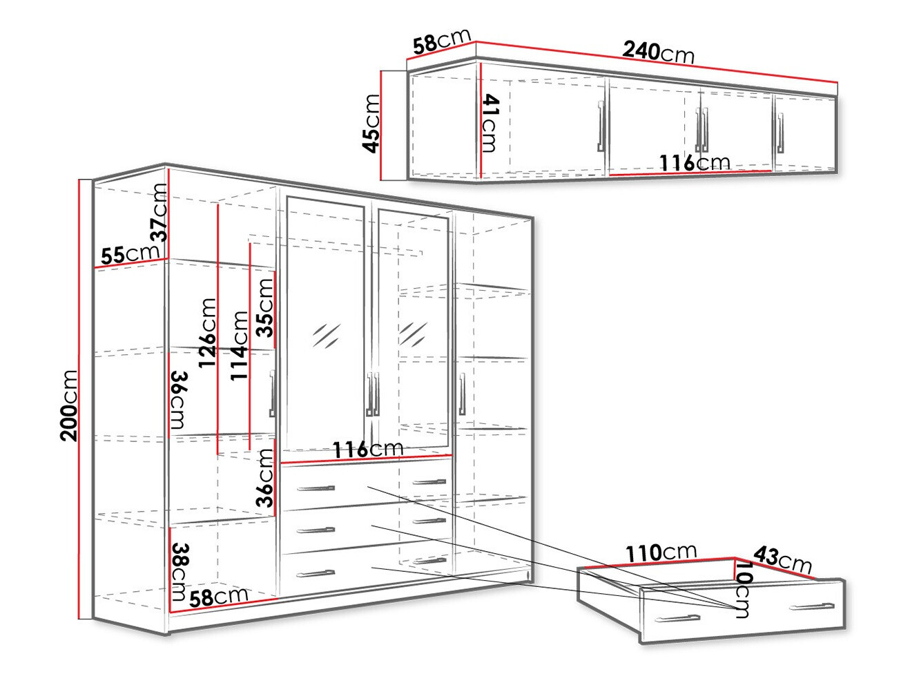 Gardróbszekrény Dortivu III (Igen)