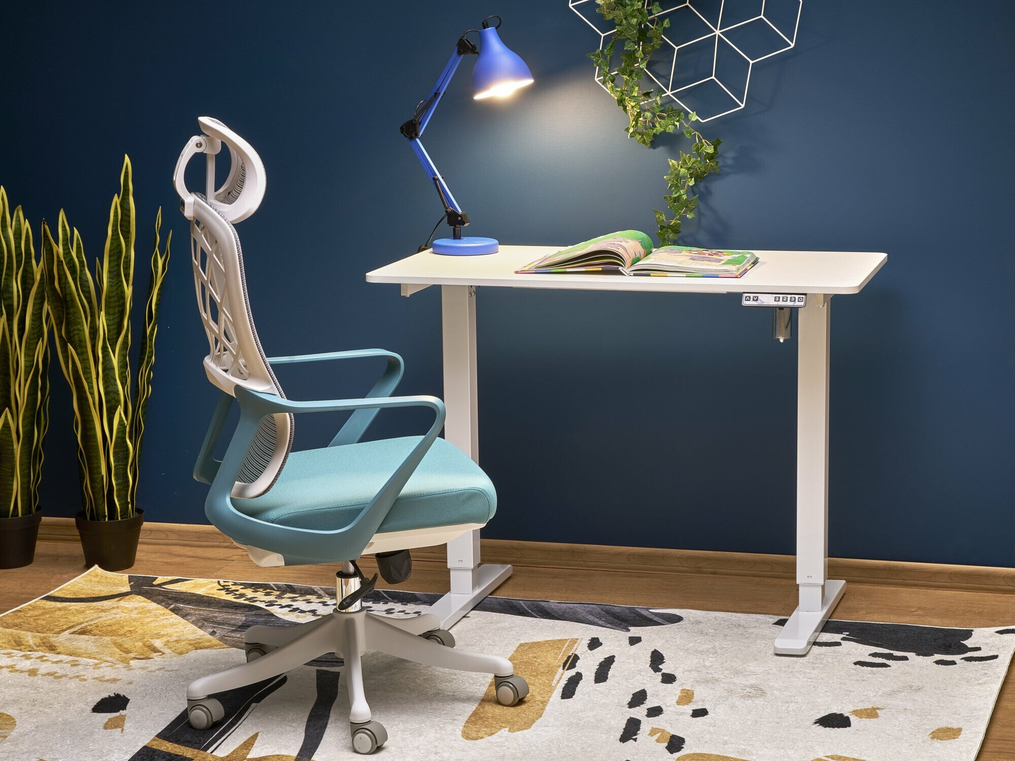 Állítható magasságú íróasztal Houston 1704 (Fehér)